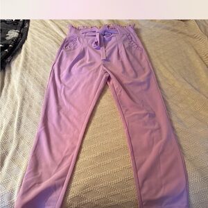 Lavender Tie-Waist Pants